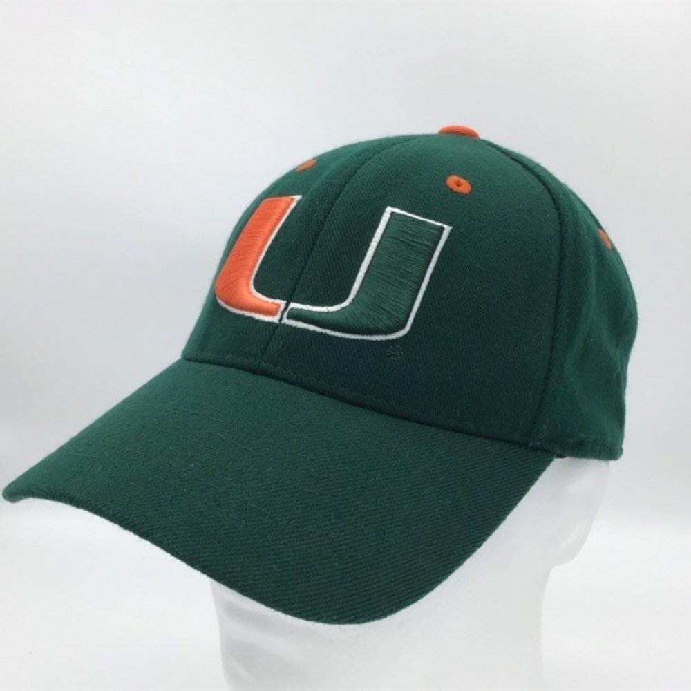 Miami UM Hurricanes green with Symbol Baseball Hat